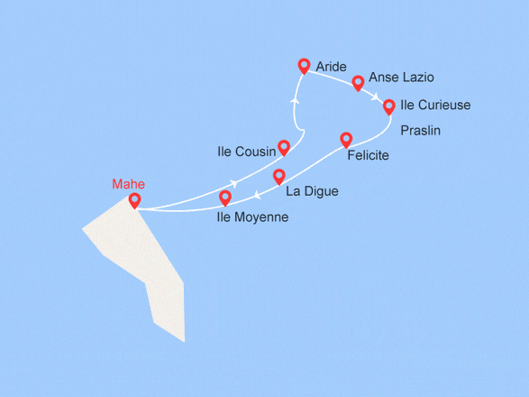 itin&eacute;raire croisi&egrave;re Océan Indien : Les Seychelles 