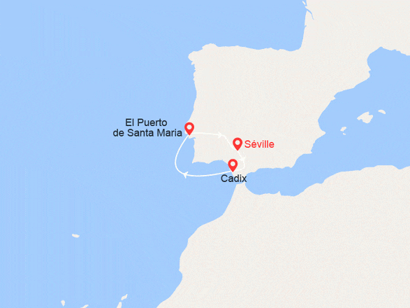 itinéraire croisière Guadalquivir : Les splendeurs de l'Andalousie au fil du Guadalquivir (SHF_PP)