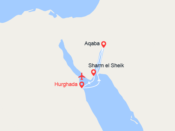 itinéraire croisière Méditerranée : Les Trésors de la Mer Rouge : Entre Egypte et Jordanie