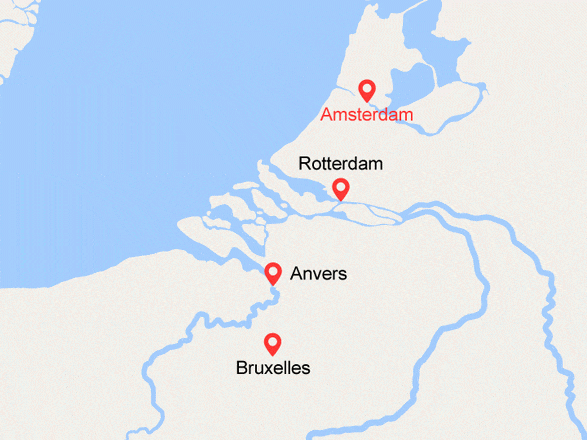 itinéraire croisière Rhin et ses affluents : Les Trésors du Nord : Pays Bas et Belgique (ABR)