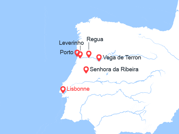 itinéraire croisière Douro : Lisbonne, Porto et la vallée du Douro (POI_PP)