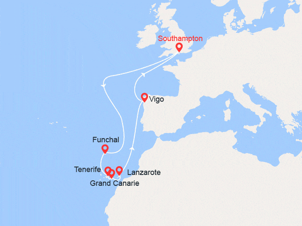 itinéraire croisière Canaries Madère - Canaries Madère : Madère et Iles Canaries