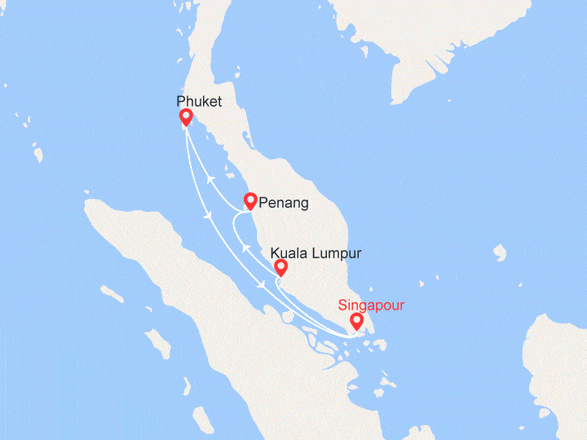 itinéraire croisière Asie : Malaisie & Phuket