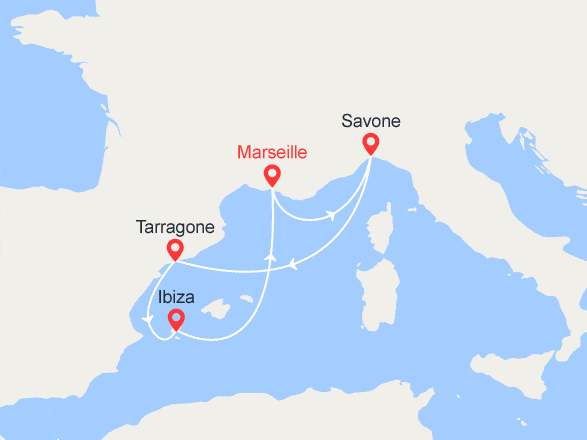 itinéraire croisière Iles Baléares : Méditérranée