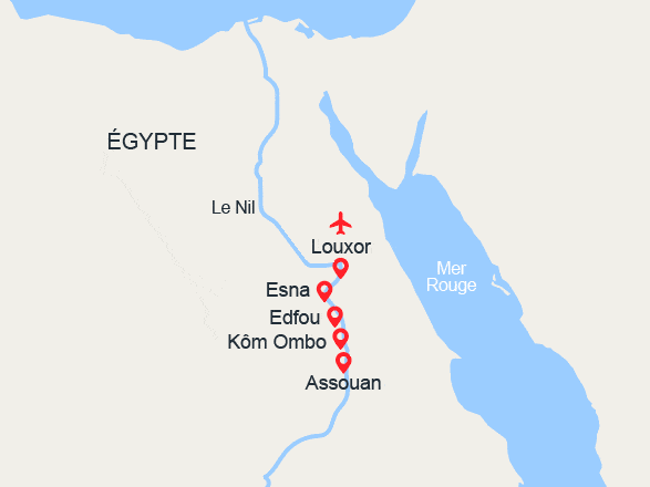itin&eacute;raire croisi&egrave;re Nil : Merveilles au Fil du Nil à bord du Nephtis (avec visites) 