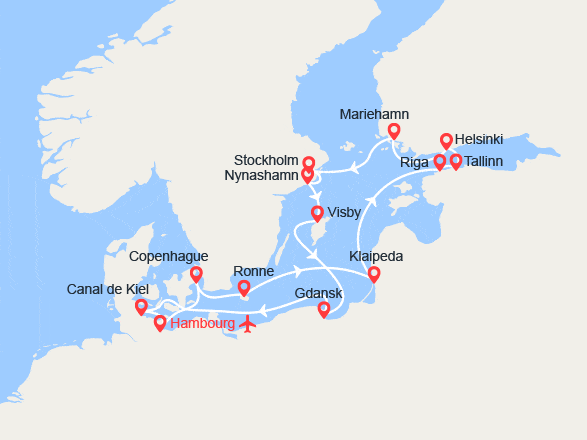itinéraire croisière Baltique : Merveilles de la Baltique