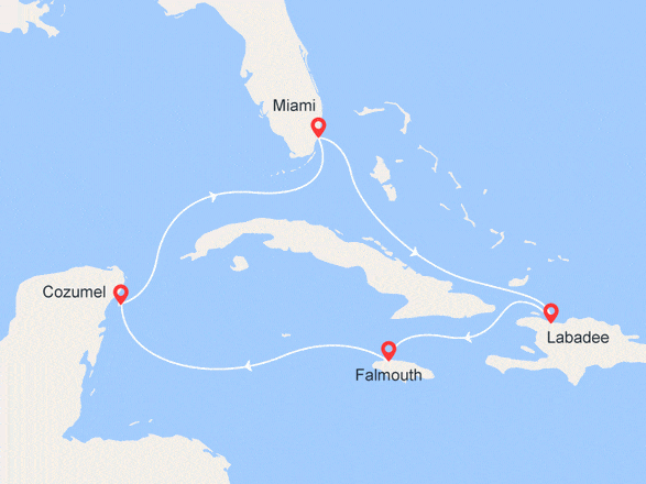 itinéraire croisière Caraïbes et Antilles : Mexique, Haïti et Jamaïque