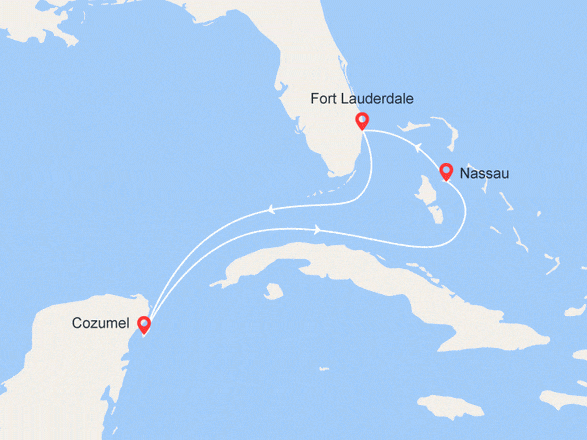itinéraire croisière Caraïbes et Antilles : Mexique et Bahamas