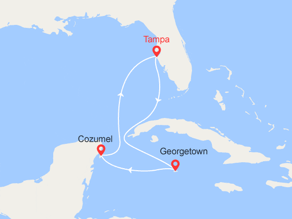 itinéraire croisière Caraïbes et Antilles : Mexique et Îles Caïmans