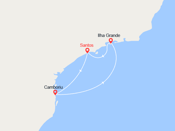 itinéraire croisière Amérique du Sud : Mini croisière au Brésil