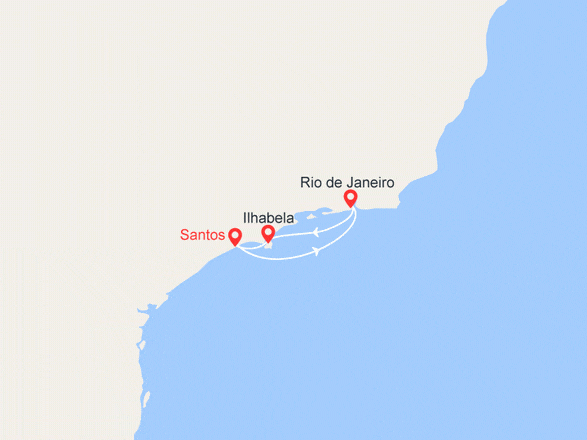 itinéraire croisière Amérique du Sud : Minicroisière au Brésil