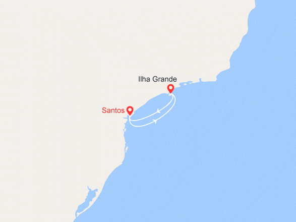 itinéraire croisière Amérique du Sud : Minicroisière au Brésil: Santos, Ilha Grande