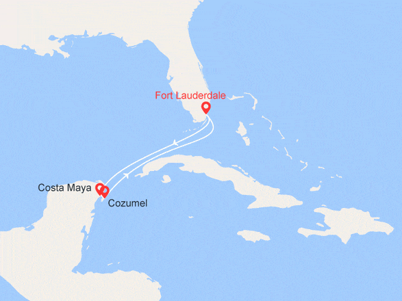 itinéraire croisière Caraïbes et Antilles : Minicroisière au Mexique
