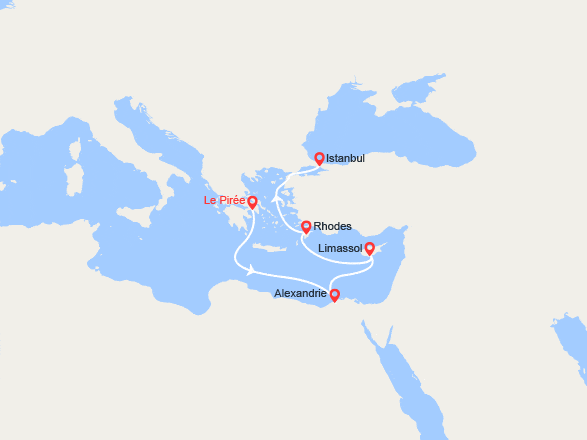 itin&eacute;raire croisi&egrave;re Méditerranée Occidentale : Mosaïque méditerranéenne : Égypte  et Turquie 