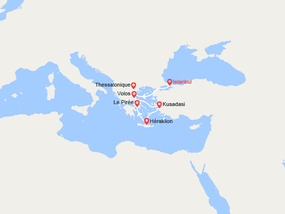 itin&eacute;raire croisi&egrave;re Méditerranée Occidentale : Mosaïque méditerranéenne : Turquie et Grèce 