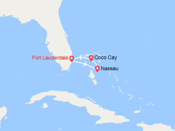 itinéraire croisière Caraïbes et Antilles : Nassau et CocoCay