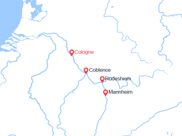 itinéraire croisière Rhin et ses affluents : Navigation sur le Rhin