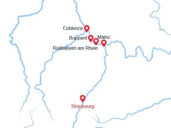 itin&eacute;raire croisi&egrave;re Rhin et ses affluents : Noël dans la vallée du Rhin Romantique (NOW_PP) 