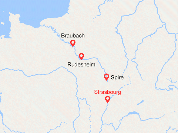itinéraire croisière Rhin et ses affluents - Rhin et ses affluents : Noël Rhénan sur le Rhin romantique (NOL_PP) 