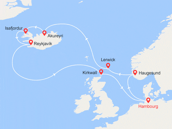 itinéraire croisière Europe du Nord : Norvège, Shetland, Islande, Écosse // OFFRE BALCON