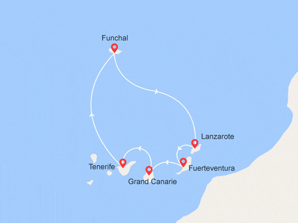 itinéraire croisière Canaries Madère - Canaries Madère : Nouvel An aux Canaries