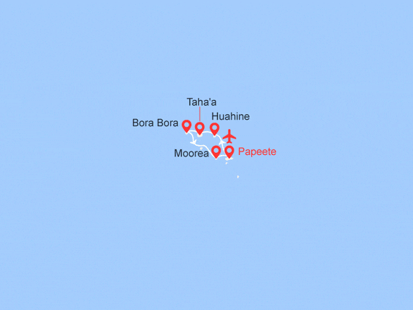 itinéraire croisière Tahiti Polynésie - Tahiti Polynésie : OFFRE SPÉCIALE : Iles de la Société et Tahiti Iti - Vol inclus !