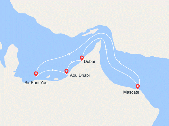 itinéraire croisière Moyen Orient : Oman et les Emirats