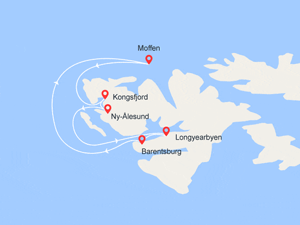 itinéraire croisière Fjords : Ours polaires et aventure arctique : Expédition au Spitzberg