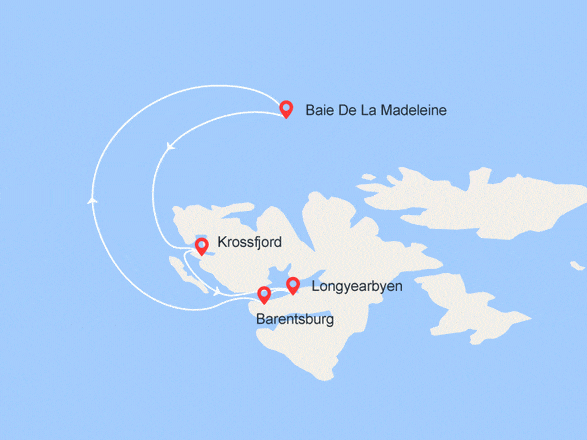 itinéraire croisière Fjords - Fjords : Ours polaires et aventure arctique : Expédition au Spitzberg avec accompagnateur francophone