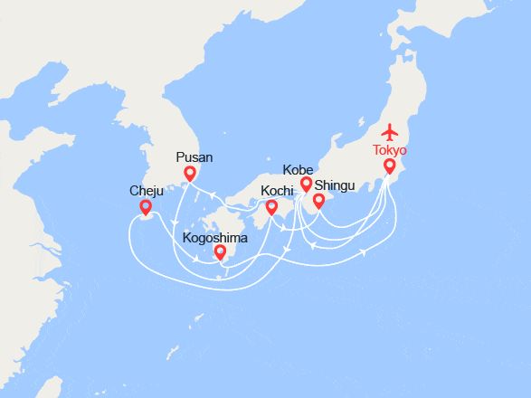 itinéraire croisière Asie : PACK EXCLUSIF ! Japon et Corée du Sud - Vols et hôtel inclus