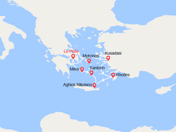 itin&eacute;raire croisi&egrave;re Méditerranée Orientale : Paradisiaque Adriatique : Grèce, Italie, Croatie 