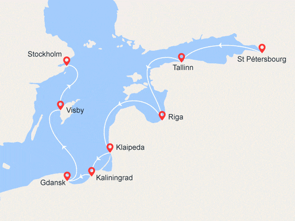 itinéraire croisière Baltique : Perles de la Baltique