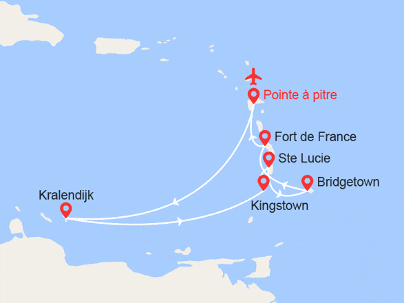 itinéraire croisière Caraïbes et Antilles : Perles des Antilles