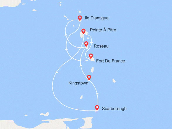 itinéraire croisière Caraïbes et Antilles : Perles des Antilles, Trinité et Tobago