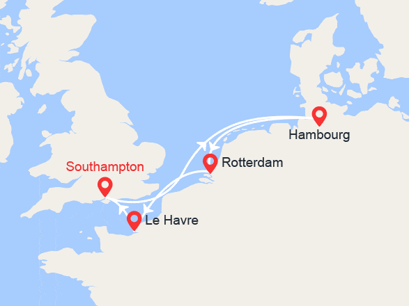 itinéraire croisière Europe du Nord : Perles du nord: Londres, Hambourg, Rotterdam
