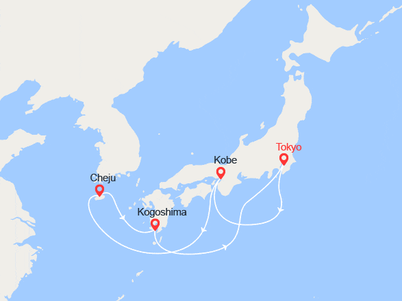 itinéraire croisière Asie : Pétales et Folklore du Japon