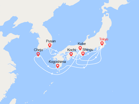 itinéraire croisière Asie : Pétales et Folklore du Japon