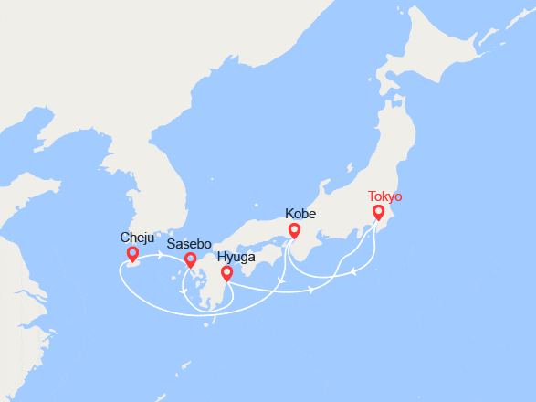 itinéraire croisière Asie : Pétales et Folklores du Japon