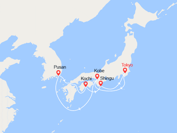 itinéraire croisière Asie : Pétales et Folklores du Japon