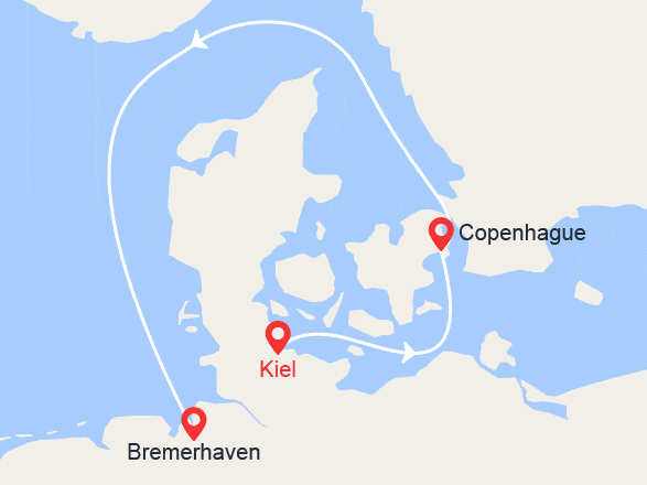 itinéraire croisière Baltique : Petit voyage dans la mer Baltique : Danemark et Allemagne