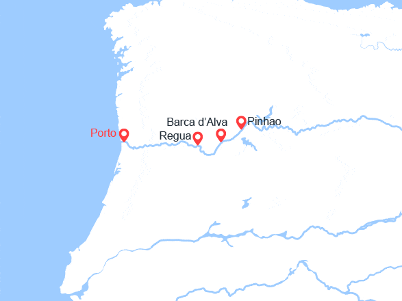 itinéraire croisière Douro : Porto et la vallée du Douro