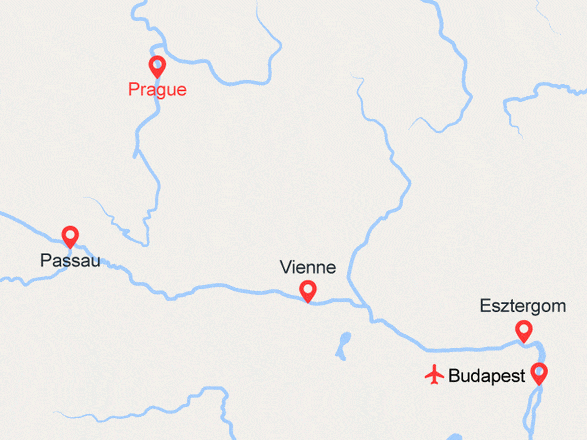 itin&eacute;raire croisi&egrave;re Danube : Prague et le beau Danube bleu (PAC_PRG) 