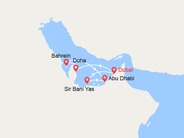itinéraire croisière Moyen Orient : Qatar, Bahreïn, Émirats arabes unis