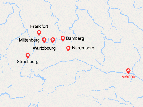 itinéraire croisière Rhin et ses affluents : Reliez le Danube au Rhin et suivez la route romantique (VNS_PP)