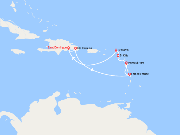 itinéraire croisière Caraïbes et Antilles : Rép. Dominicaine, Antilles