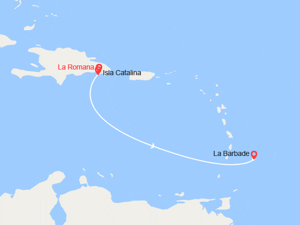 itin&eacute;raire croisi&egrave;re Caraïbes et Antilles : République Dominicaine, La Barbade 