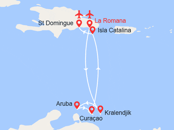 itinéraire croisière Caraïbes et Antilles : République Dominicaine et Antilles