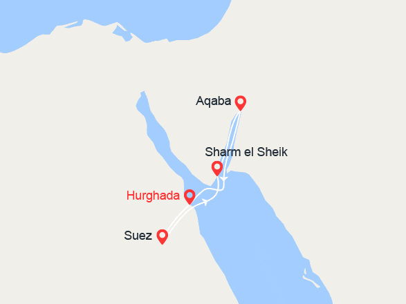 itinéraire croisière Méditerranée : Réveillon en Mer Rouge : Entre Egypte et Jordanie (HNA_PP)
