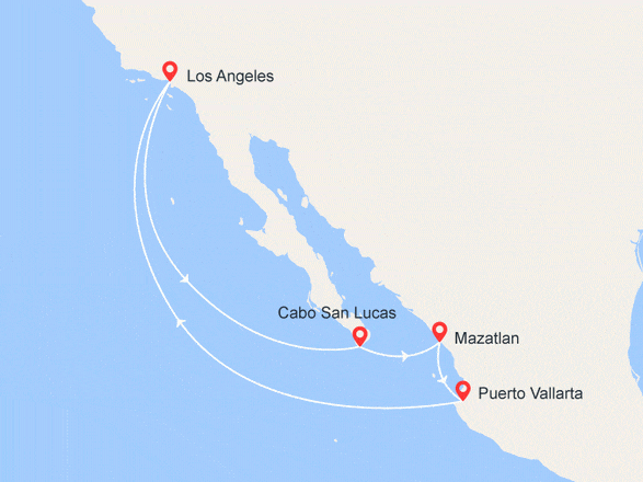 itinéraire croisière Amérique du Nord : Riviera Mexicaine