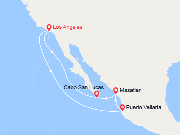 itinéraire croisière Amérique du Nord : Riviera Mexicaine